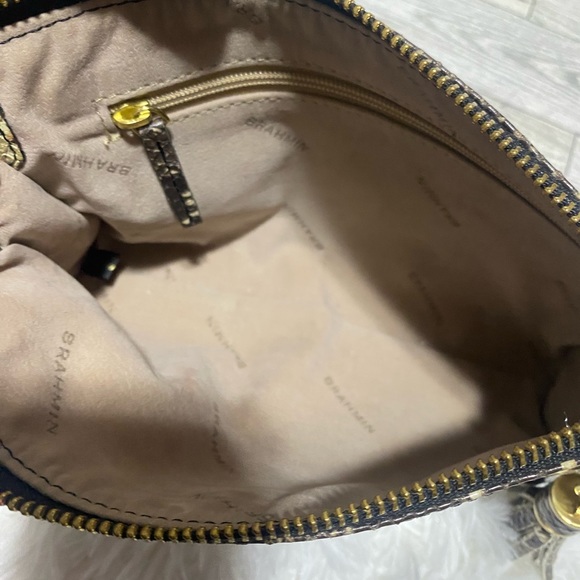 Vintage Brahmin Python Snakeskin Wristlet Clutch Bag - Picture 12 of 14